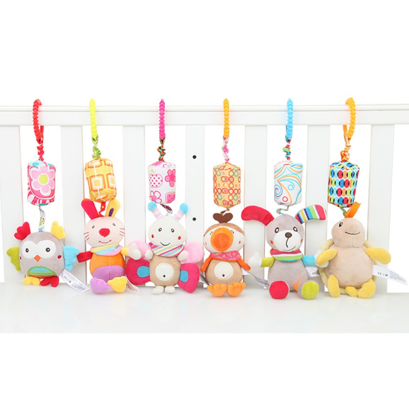 Rattle Toys For Baby Cute Puppy Bee Stroller Toy Rattles Mobile Baby Trolley 0-12 Months Infant Bed Hanging Baby Rattle