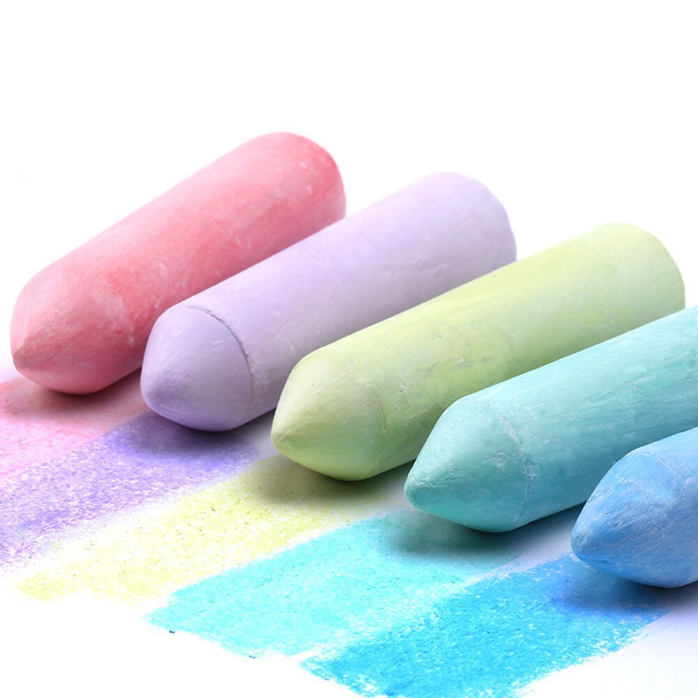 20Pcs Dustless Thick Chalk Kids Scrawling Painting Washable Pastel School Supply Chalk Painting Washable Pastel School Supply Ch