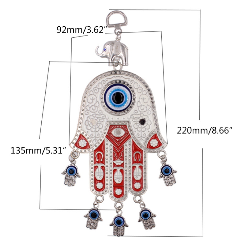 Amuletos de Palma de ojo malvado azul turco, colgante de pared, adorno, decoración del hogar, protección del coche