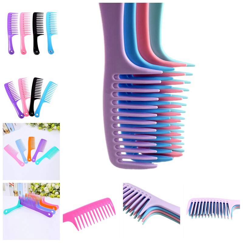 23.8cm Wide Teeth Comb For Hairstyling Detangle Big Hair Comb Ideal Long Hair Smooth Hairdressing Comb Plastic Salon Anti-Static
