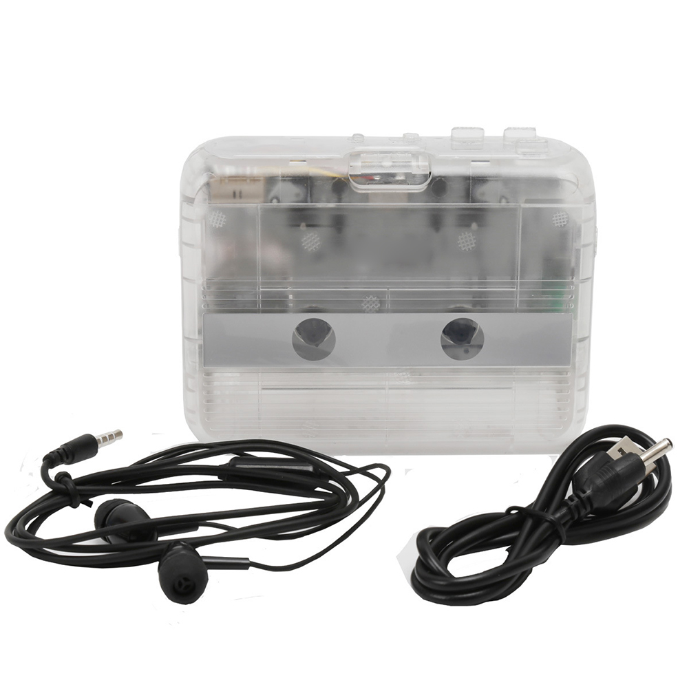 Reproductor de Cassette portátil compatible con Bluetooth, Radio FM, estéreo de doble canal con reproducción automática de marcha atrás