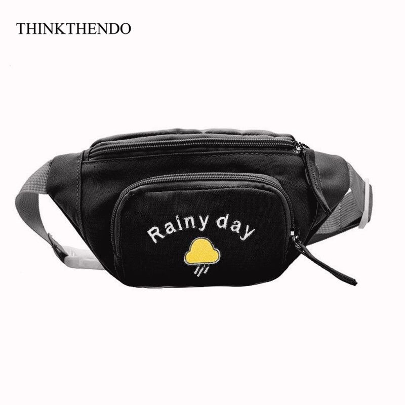 Saco de cintura portátil fanny pacote bolsa esporte cinto quadril peito crossbody bolsa ombro para crianças: Black