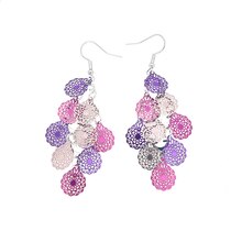 Beautiful Flower Torse Mix Color Earrings Boho Style Long Dangle Earring for Women