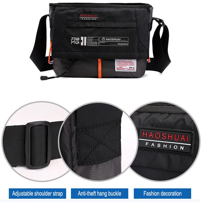 Universell portfölj män kvinnor avslappnad nylon vattentät crossbody axel handväska sport utomhus resväska