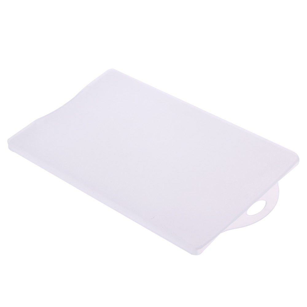 1PCS Waterproof PVC Transparent ID Bus Card Pass Holder Keyring Key Chain Case Wallet Pouch Badge Holder For School Suppliers: 8.7x5.7cm-white