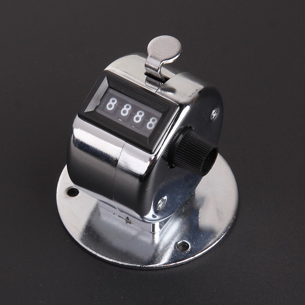 Mini Mechanical Digital Hand Tally Counter 4 Digit Number Manual Counting Golf Clicker Finger Display Maximum 9999 Useful Gadget