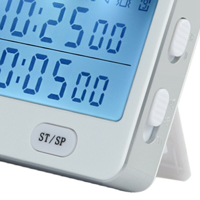 Dual Screen Display Timer Alarm Clock Tomato Timer Silent Vibration 99 Hour Timer