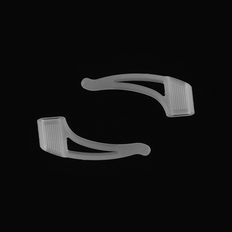 Soporte antideslizante de silicona de para gafas, gancho para las orejas, punta de patilla deportiva, 1 par,: Blanco