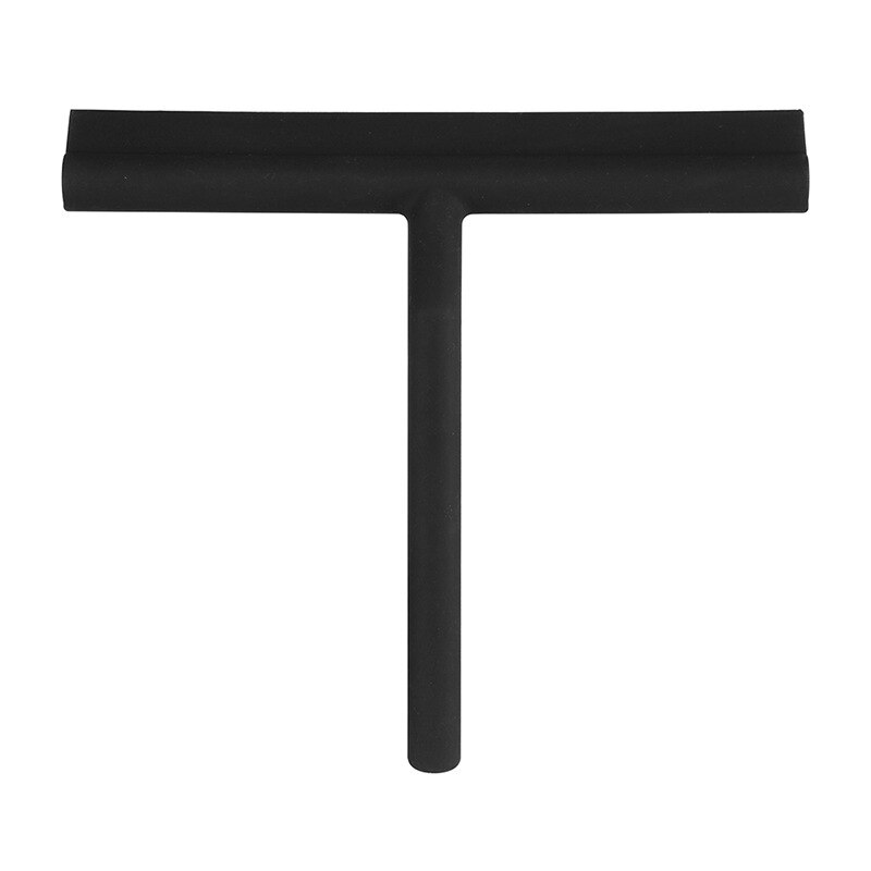 Shower Scraper Window Glass Scraper Shower Scraper Cleaner with Silicone Bracket Glass Cleaning Tool Bathroom Accessories: Black