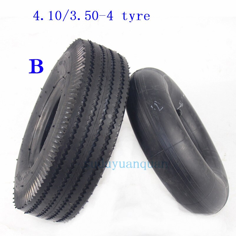 4.10/3.50-4 410-4 350-4 tyres tubes for Electric Scooter Wheelchair Elderly Mobility Scooter Wheelbarrow 4.10-4 3.50-4 tires: tyre B