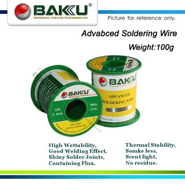 BAKU BK-10006 95g Activated Advanced No-Clean Soldering Wire.High Wettability,Good Welding Effect,Shiny Solder Joints,No residue