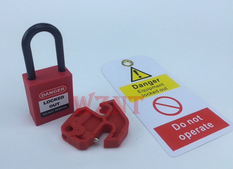 Multi Functional MCB Circuit breaker lock Safety Lockout Device: with padlock and tag