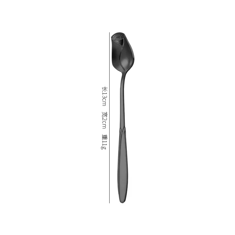 Long Handled Teaspoons Stainless Steel Coffee Spoon Ice Cream Dessert Tea Stirring Spoon for Picnic Kitchen Tableware Bar Tools: light green