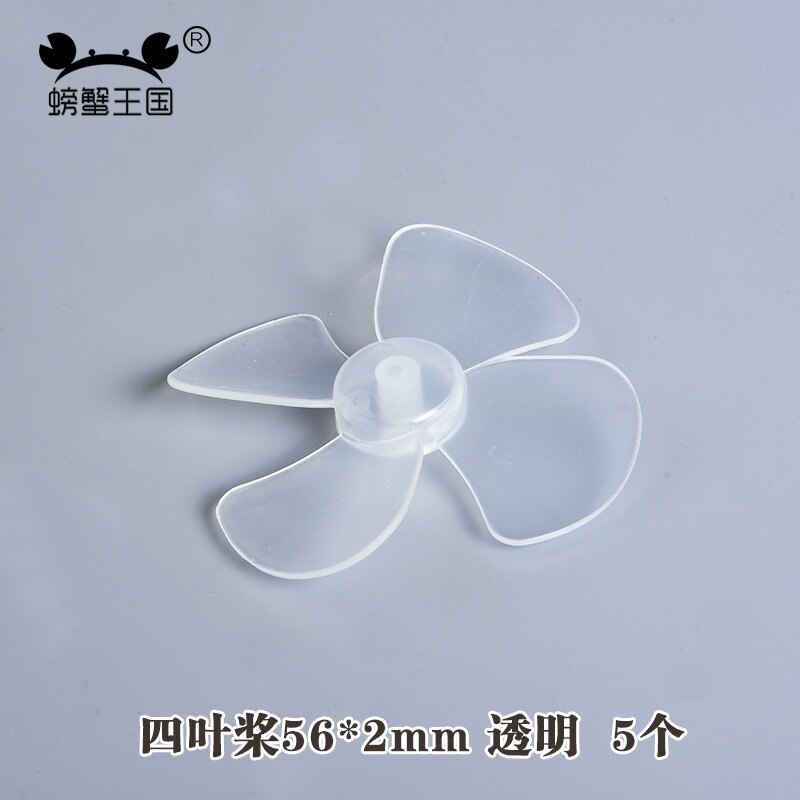 5pcs/lot DIY Toys RC Boat four Blades Paddle plastic Boat Propeller Aircraft model making accessories: 56x2mm