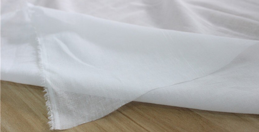 Sujasanmy soild hvid farve 60 x 60/70 x 70 tynd bomuld voile stof gaze tøj foring tissu tøj lomme tekstil en meter
