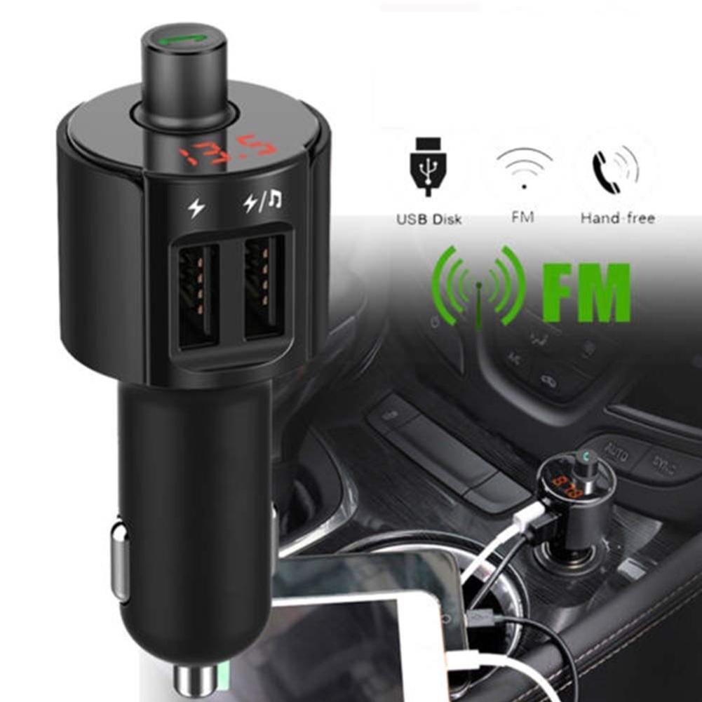 Draadloze Bluetooth Fm-zender Modulator Autoradio Handsfree Usb Lader Dual MP3 Adapter Kit 3.4A Auto Auto Auto Speler Z5H7