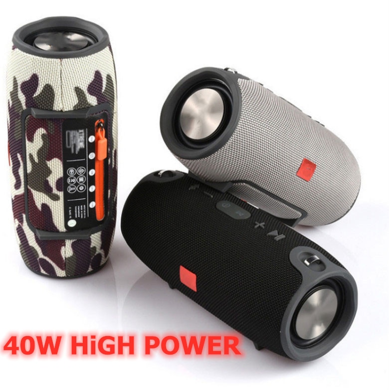 Krachtige 40w bluetooth-luidsprekers, waterdicht, draagbaar, kolom, superbas stereo voor computer, pc-luidsprekers met fm-radio, bt aux, tf