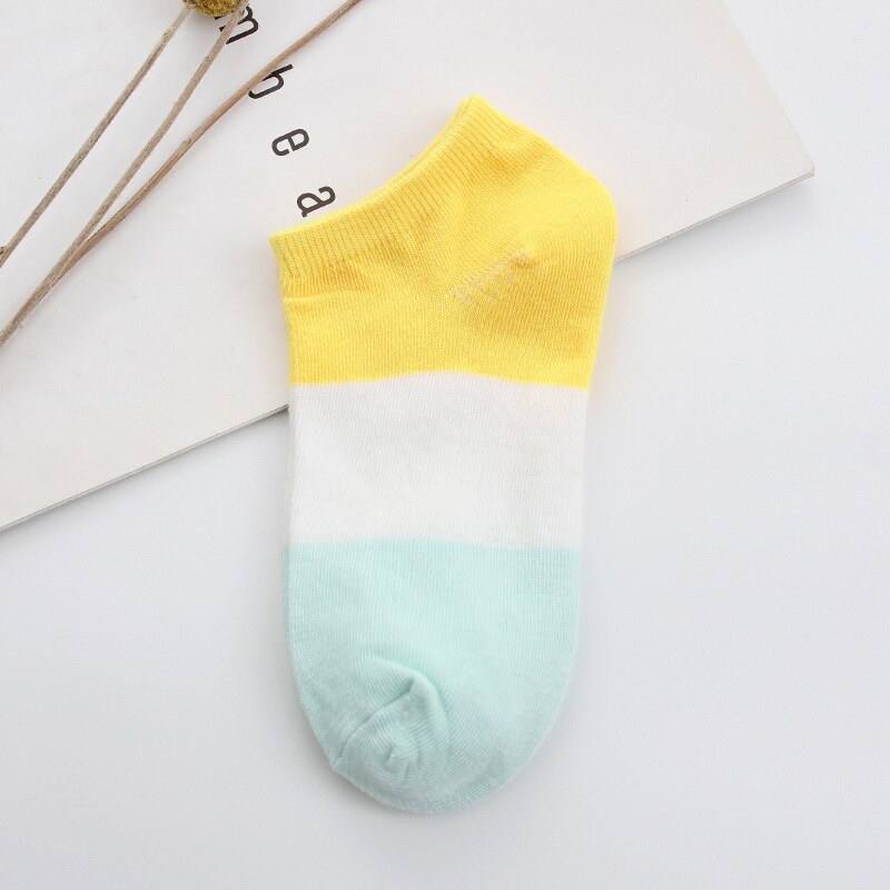 5 pairs Women Cotton Lovely Invisible non-slip Summer Candy Solid Color Silicone Short Socks Cute Thin Ankle Boat Socks