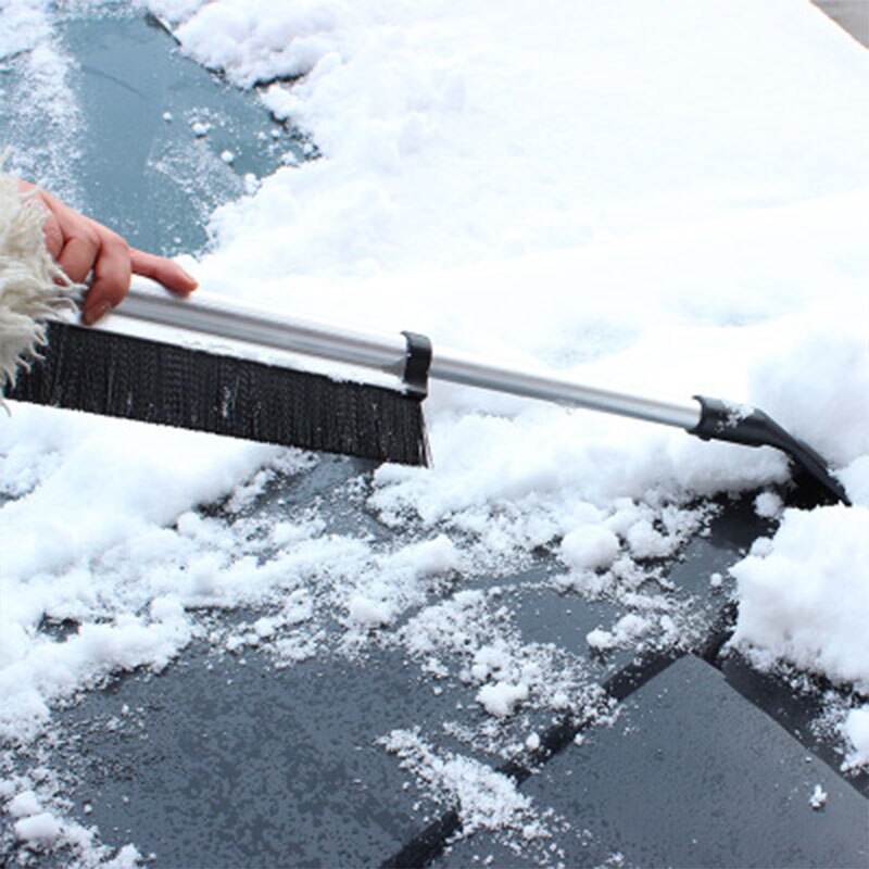 Raspador de hielo para parabrisas de coche, cepillo extensible de acero inoxidable, herramienta de limpieza, escoba, accesorios de lavado