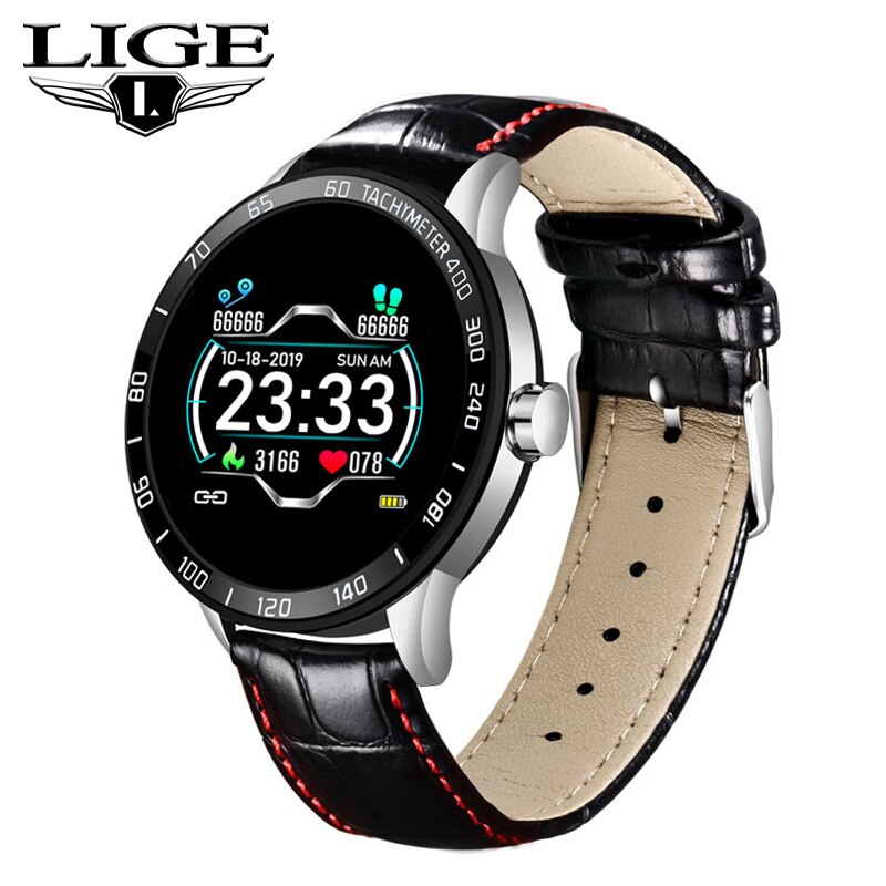 LIGE nouvelle montre intelligente hommes fréquence cardiaque pression artérielle Fitness Tracker Sport montre IP67 étanche Smartwatch podomètre + boîte