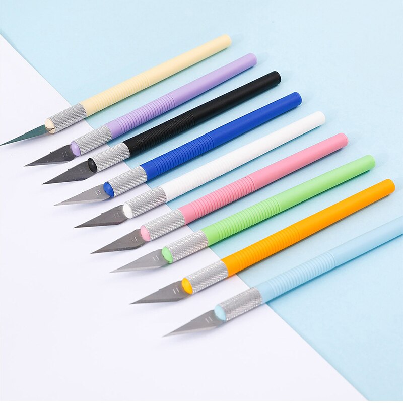 DIY Utility Knife Carving Metal Scalpel Knife Tools Knife Scalpel Stationery Wood Paper Cutter Craft Pen Engraving Cutting Suppl