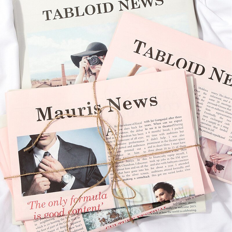 37*52 cm Vintage English Old Newspaper Photography Props Background Paper 2pcs