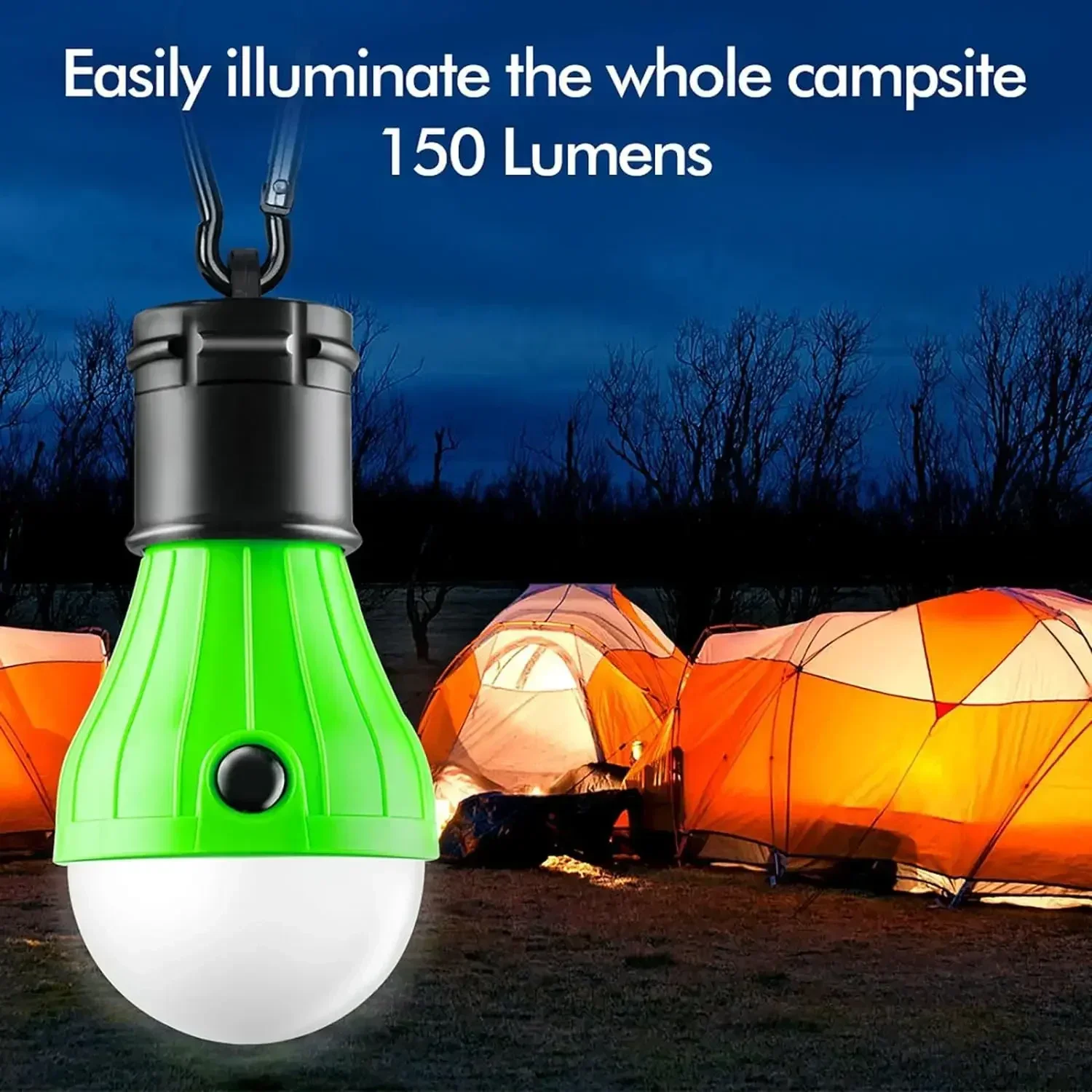 Mini lanterne portable étanche, éclairage de tente, ampoule LED, lampe de secours extérieure, lampe de poche Face Hook, lumière de camping