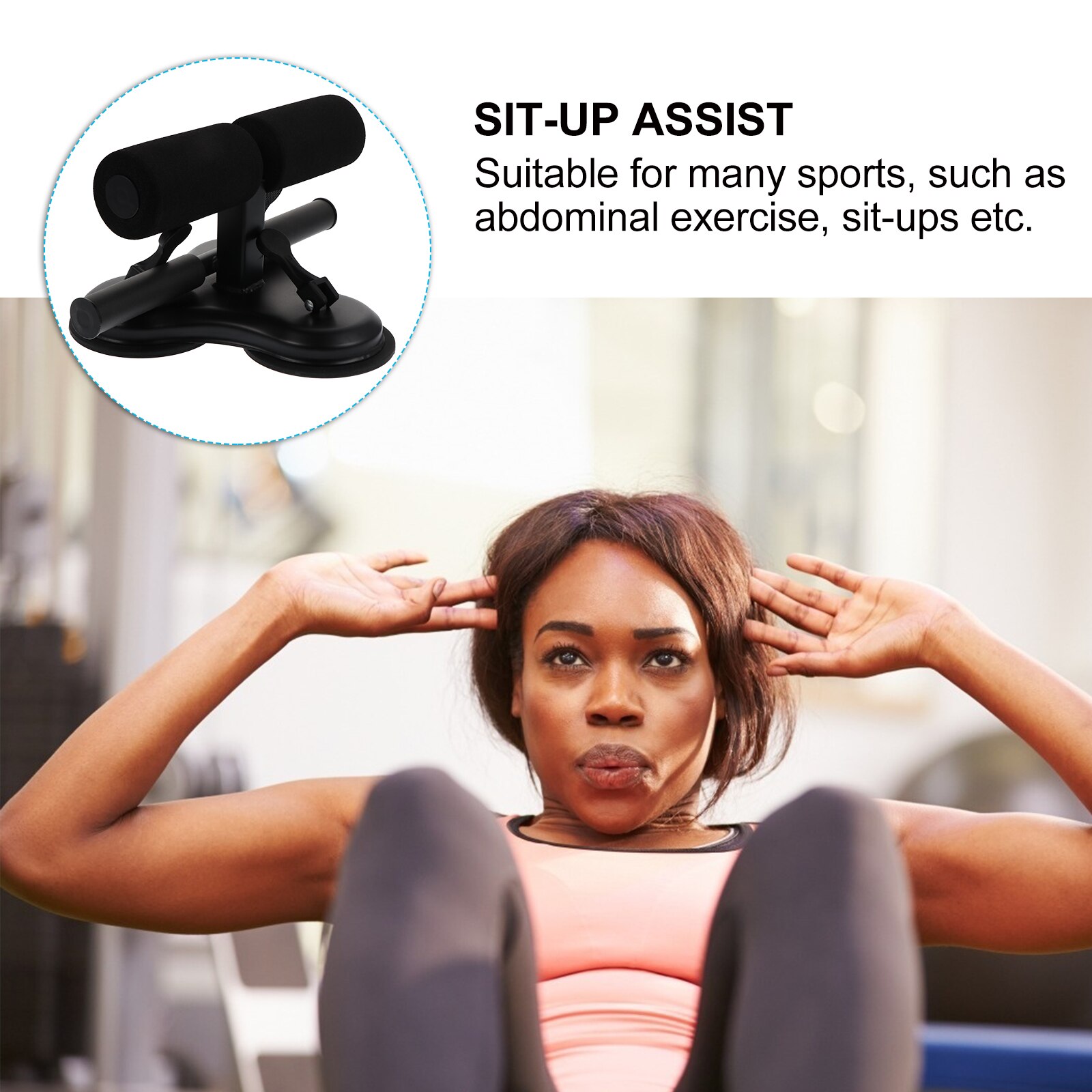1pc Sit-up Bar Assist Device Portable Crunches Abdominal Fitness Equipment