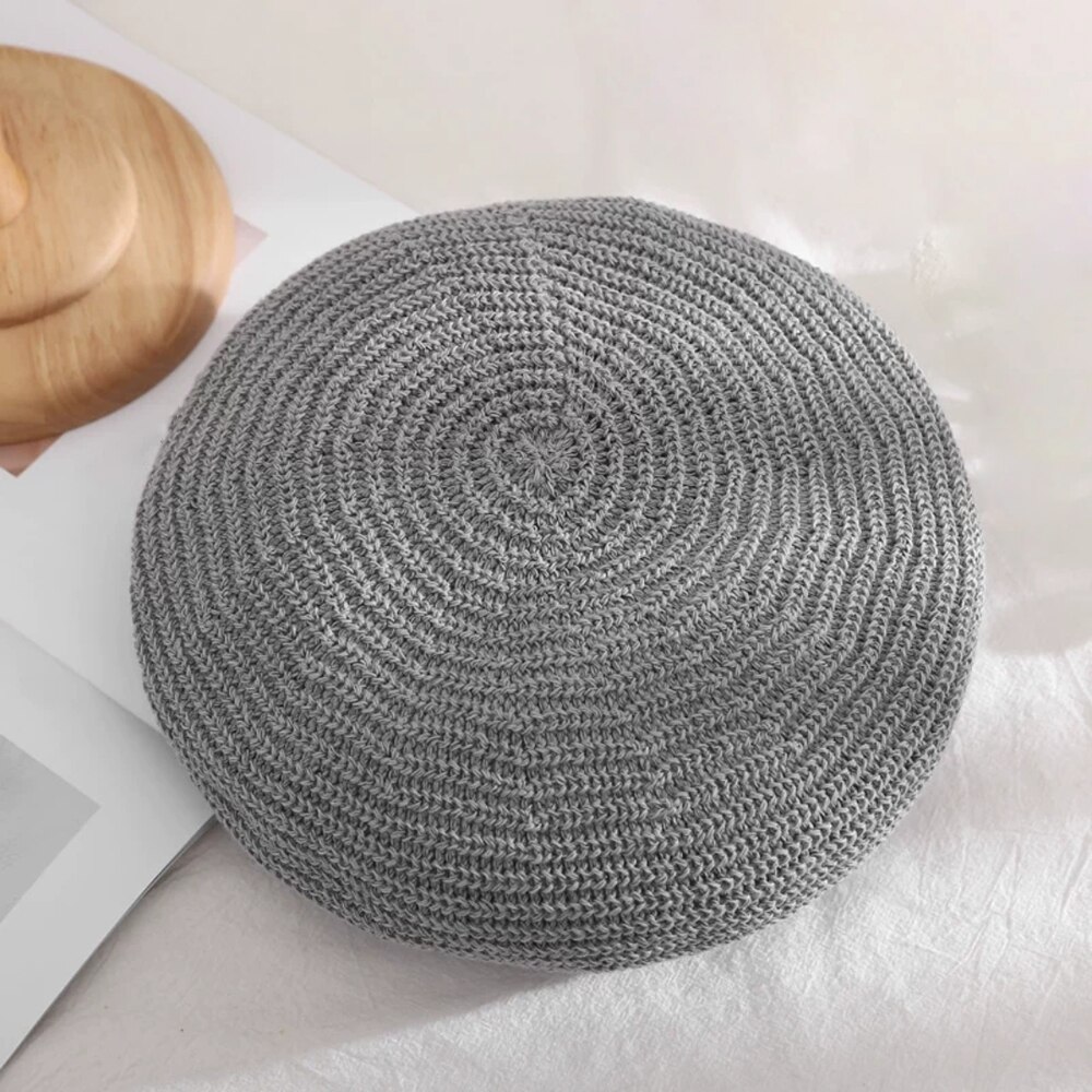 ¡Novedad de ! Boinas de punto para primavera y verano para mujer, gorro liso de algodón para mujer, gorras francesas de ganchillo a la con estrellas, gorro de pintor: 7