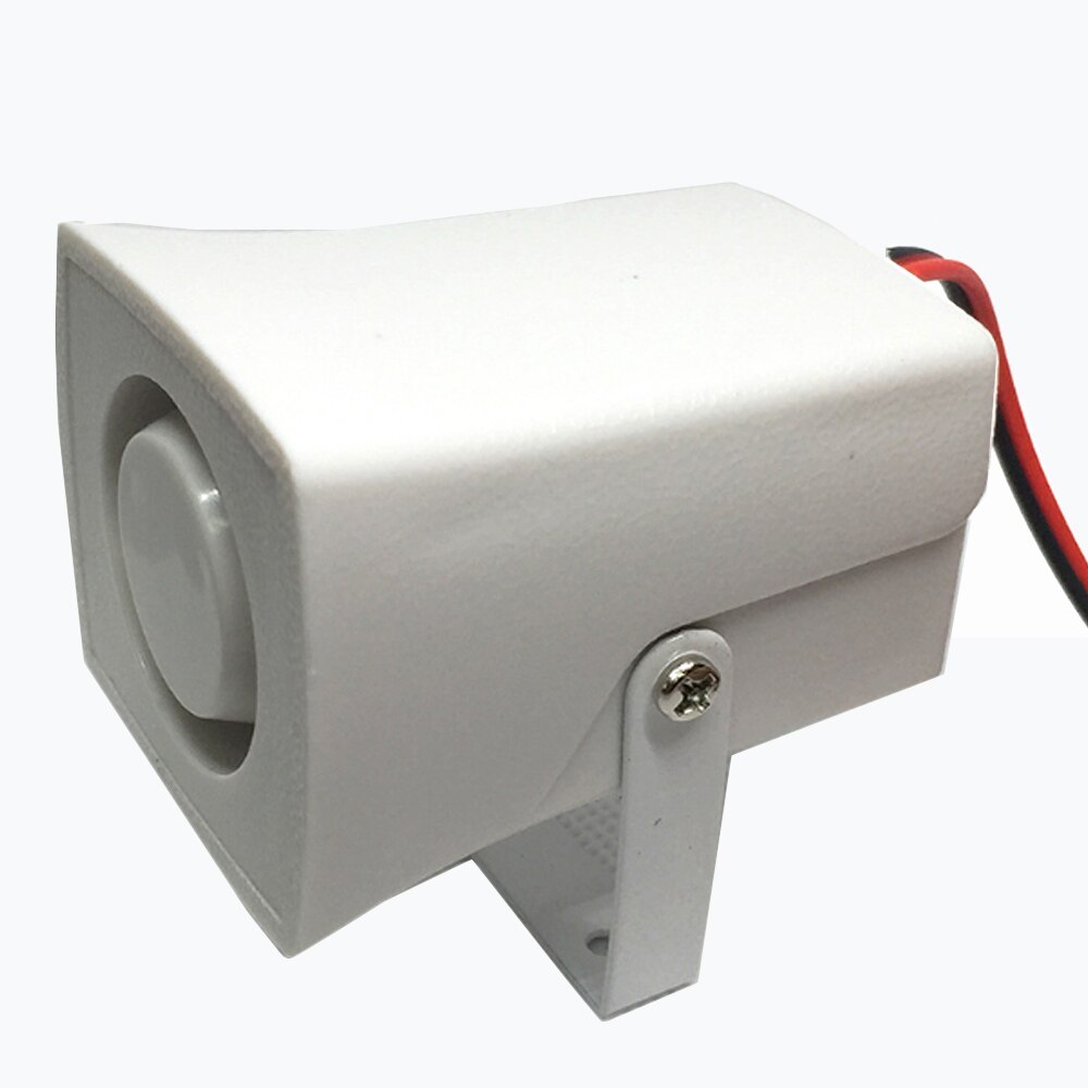 Mini alarma de cuerno sirena dB alarma de sonido DC 12V con cable de sirena de Interior para el sistema de alarma del hogar