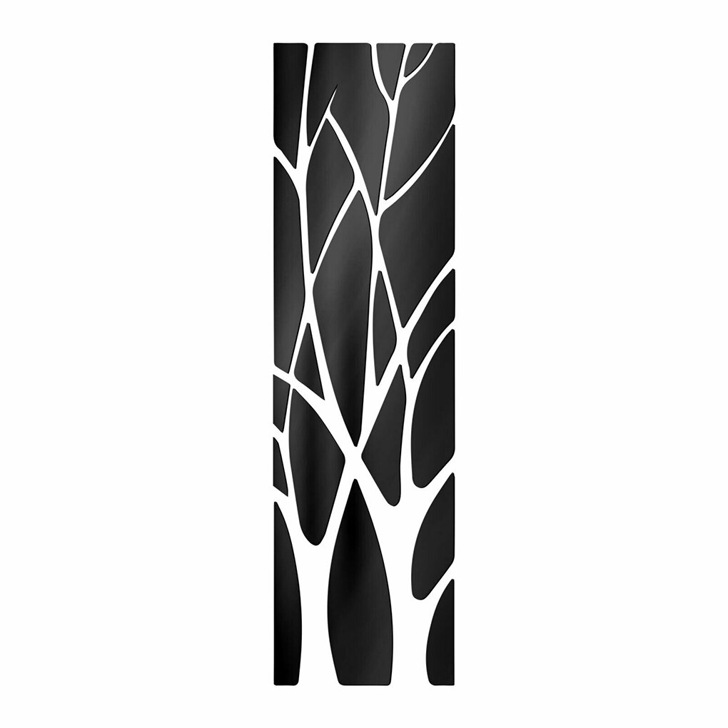 1pc Modern Tree Wall Sticker Living Room Mirror Finish Acrylic Art Wall Decal Home Decor Removable Decoration Sticker: black