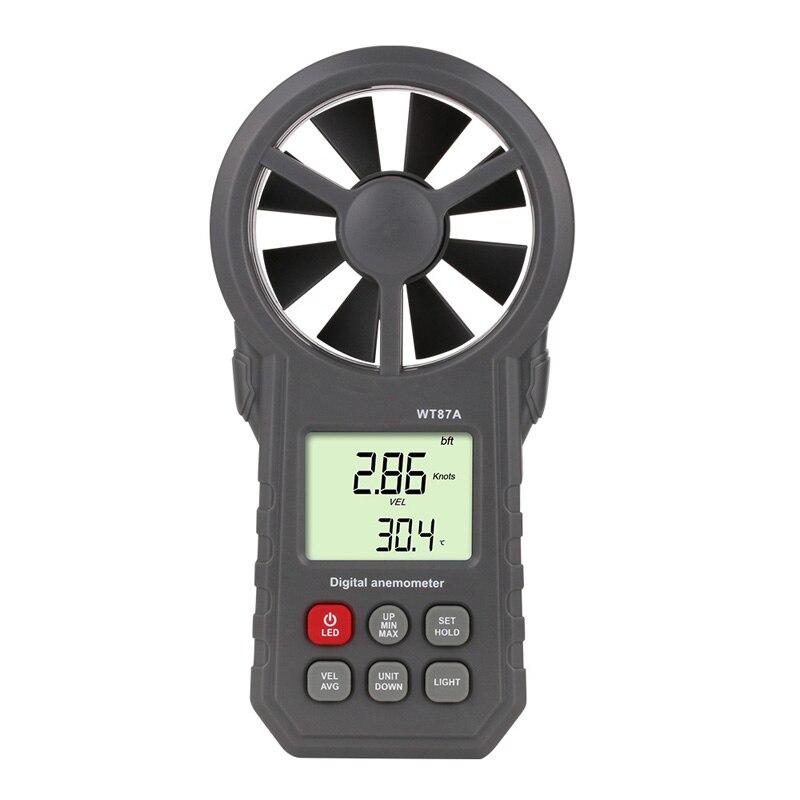 Digital Anemometer Wind speed Handheld Digital Wind Speed Meter Portable Anemometer Sensor Wind Speed 0-30M/S Wind Meter: Default Title