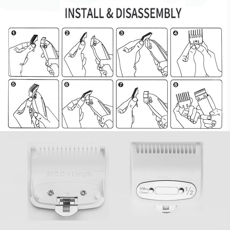 2 Stks/set Tondeuse Kammen Gids Kit Tondeuse Guards Bijlagen 1.5Mm/4.5Mm Voor Wahl Tondeuse