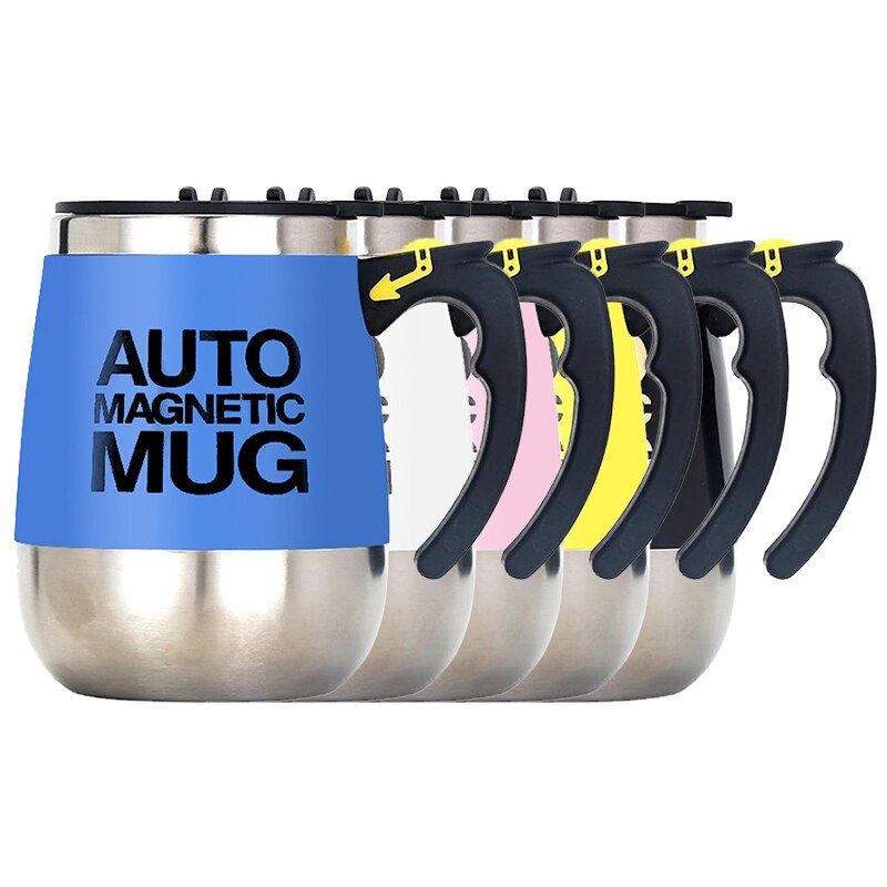 Fully Automatic Stirring Cup Magnetic Cup Household Rotating Magnetized Cup 304 Stainless Steel Coffee Milk Mixing Smart Thermal