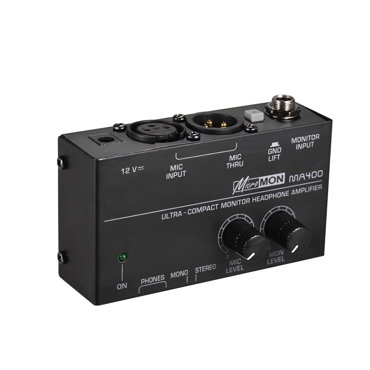 Ultrakompakt Observere hodetelefonforsterker forsterker med xlr mikrofoninngang 6.35mm monitorinngang 6.35mm & 3.5mm hodetelefoner