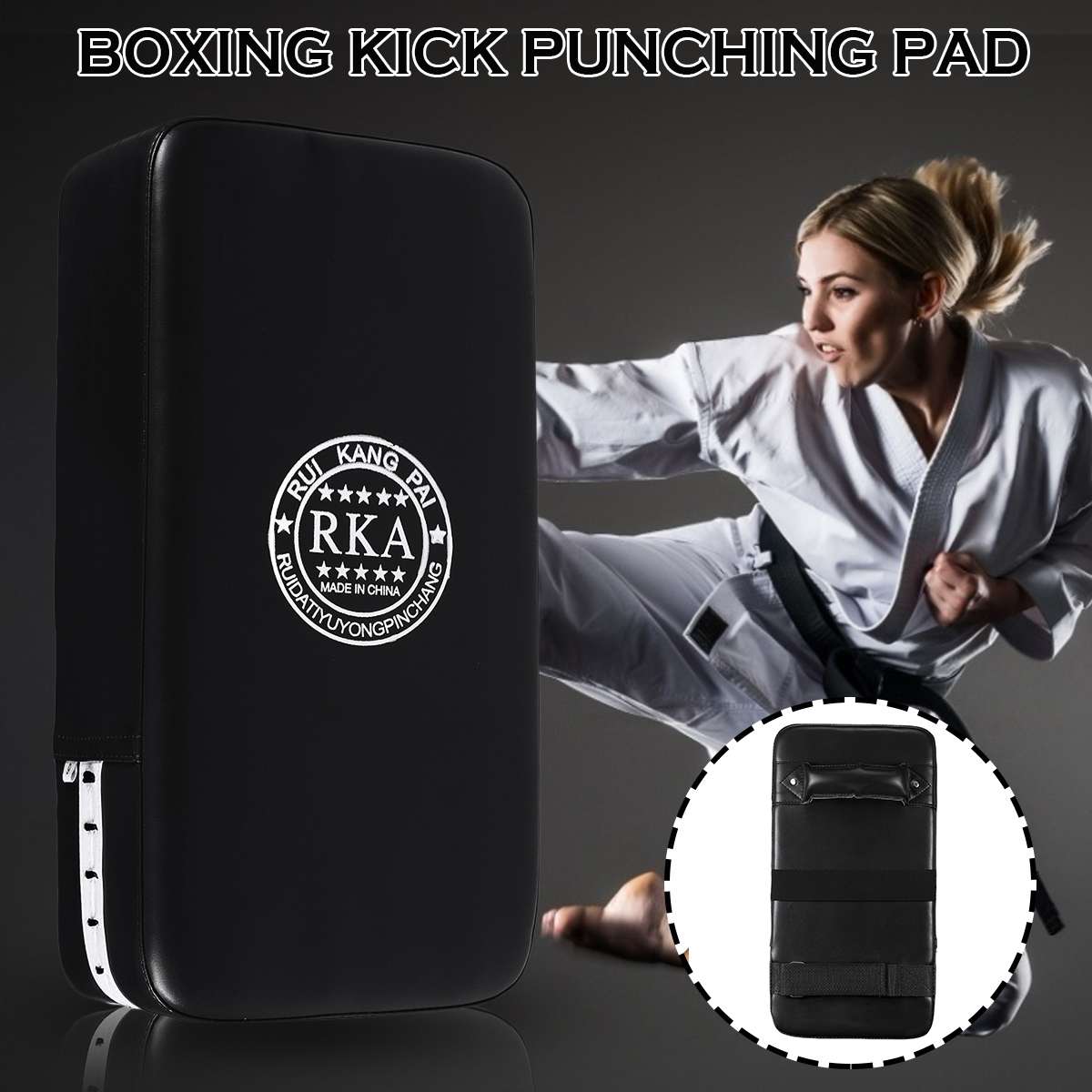 Sac de frappe en cuir PU, sac de boxe, sac de sable, Fitness Taekwondo MMA, coups de main, équipement d&#39;entraînement Muay Thai cible pied 2 pièces