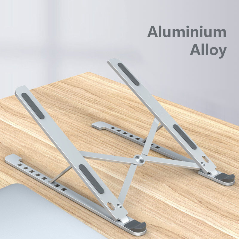 Verstellbarer laptopständer aus aluminium mit 8 winkeln, schlankes design für macbook pro air, notebook-tablet-halter, schreibtischständer, 2 farben, miccgin