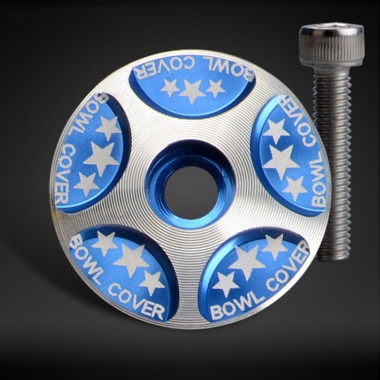 Cykel frempind top cap headset caps 28.6 mm 1 1/8 " styrepind mountainbike frempind cykel tilbehør top cap cover: 03