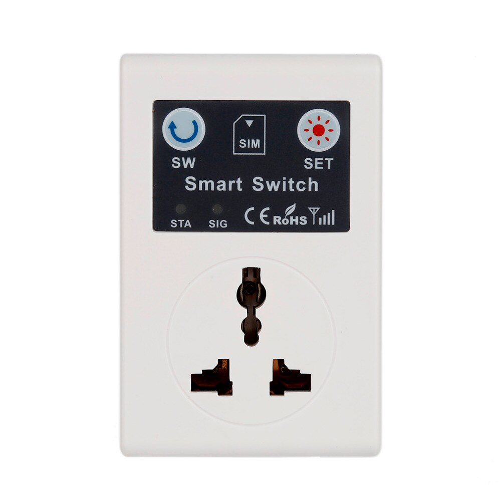 UK/EU 220V Phone RC Remote Wireless Control Smart Switch GSM Socket Power Plug for Home Household Appliance
