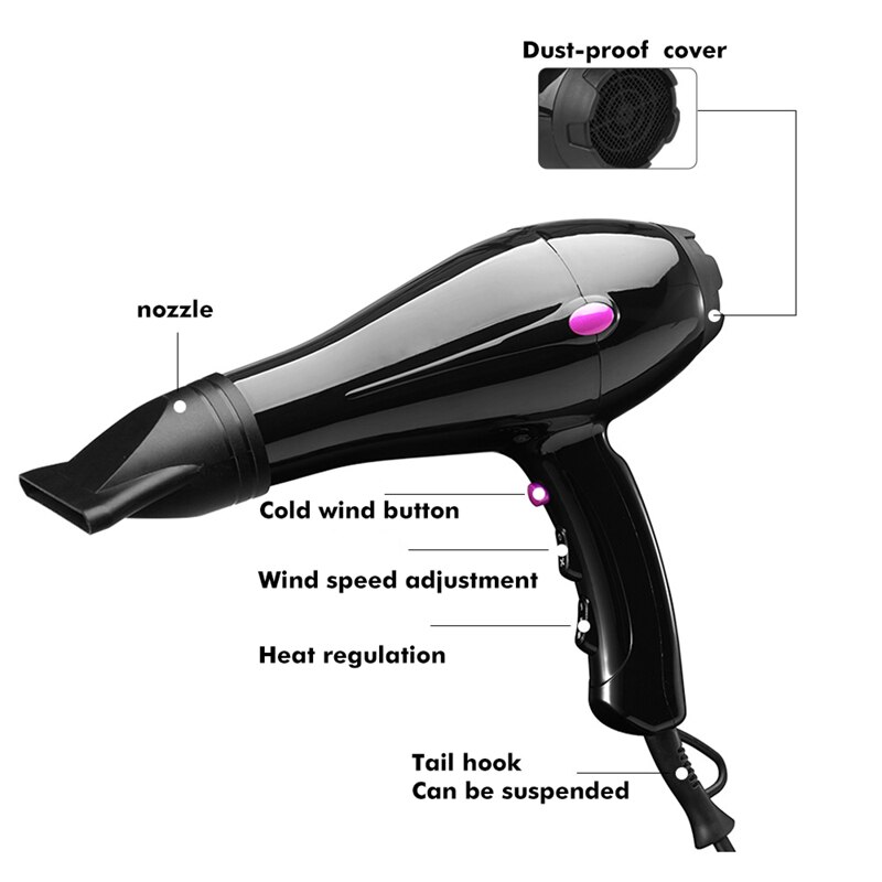Professionele High-Power Föhn Wind Snelheid Aanpassing 100-110V Sterke Kapper Salon Styling Tools /koude Lucht Blow Thuis