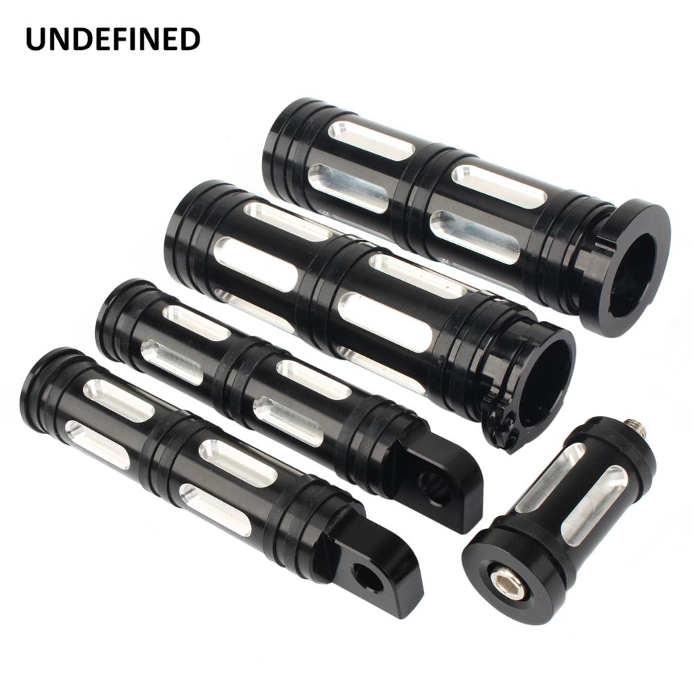 Empuñaduras de manillar de motocicleta + reposapiés + clavijas de cambio CNC para Harley Spotster 96-later Dyna Softail VRSC