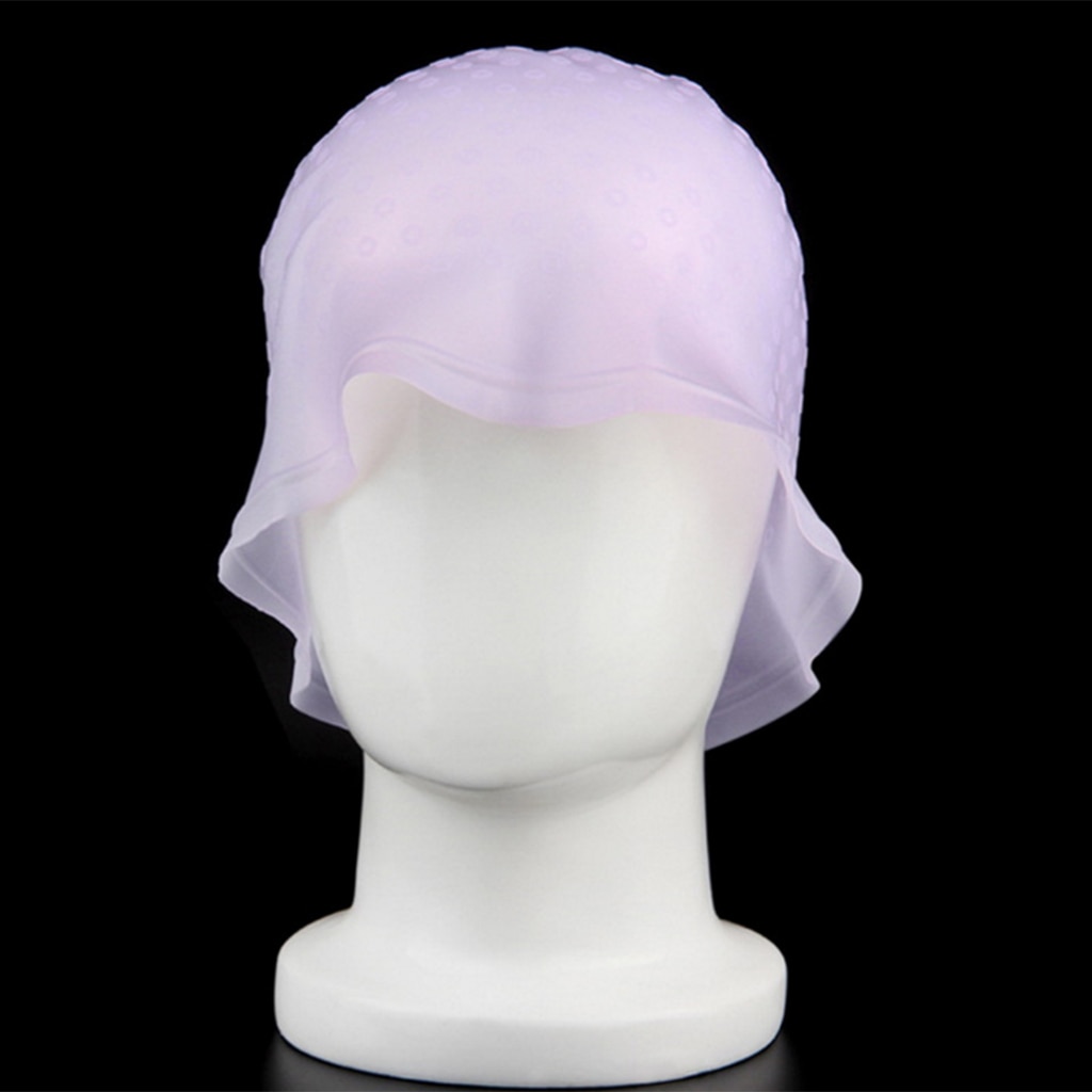 Gorro de tinte de silicona reutilizable para el cabello, gorra de peluquería con aguja de gancho, herramientas de teñido de glaseado