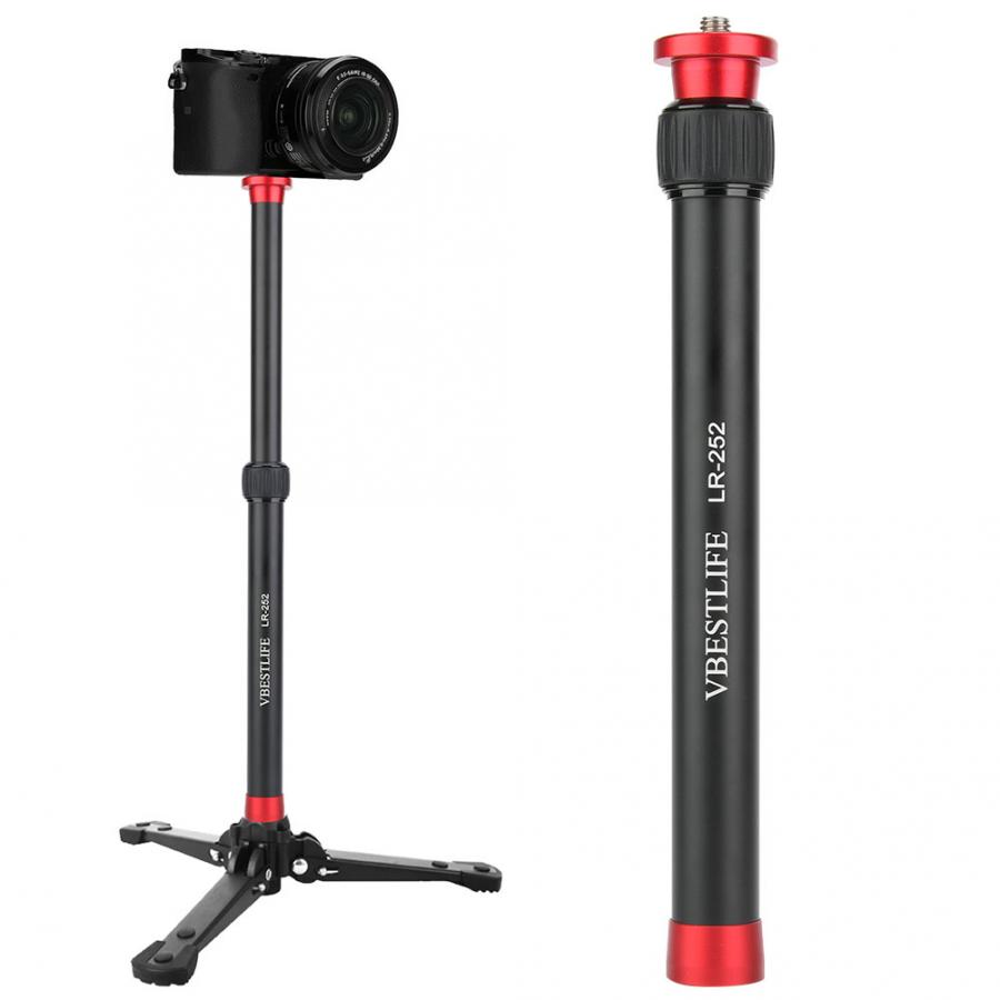 VBESTLIFE Tripod legs LR-252 Aluminum Alloy Desktop Tripod Extension Rod 2 Sections tripod feet Tripod Extension Rod