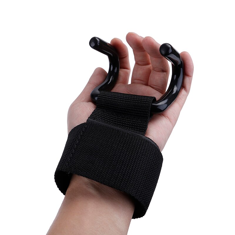Correas ajustables de gancho de acero fuerte para levantamiento de pesas, entrenamiento de fuerza, gimnasio, Fitness, muñequera negra, correas de elevación