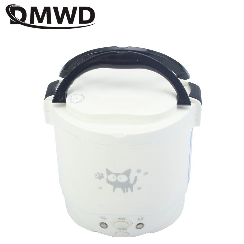 DMWD 1L Mini Panelas de Arroz Elétricas 12 v/24 v Para O Carro Do Caminhão de Alimentos Steming/Ebulição/Cozinha sopa Pote Preservação Do Calor 1-2 Pessoas eletrodomestico