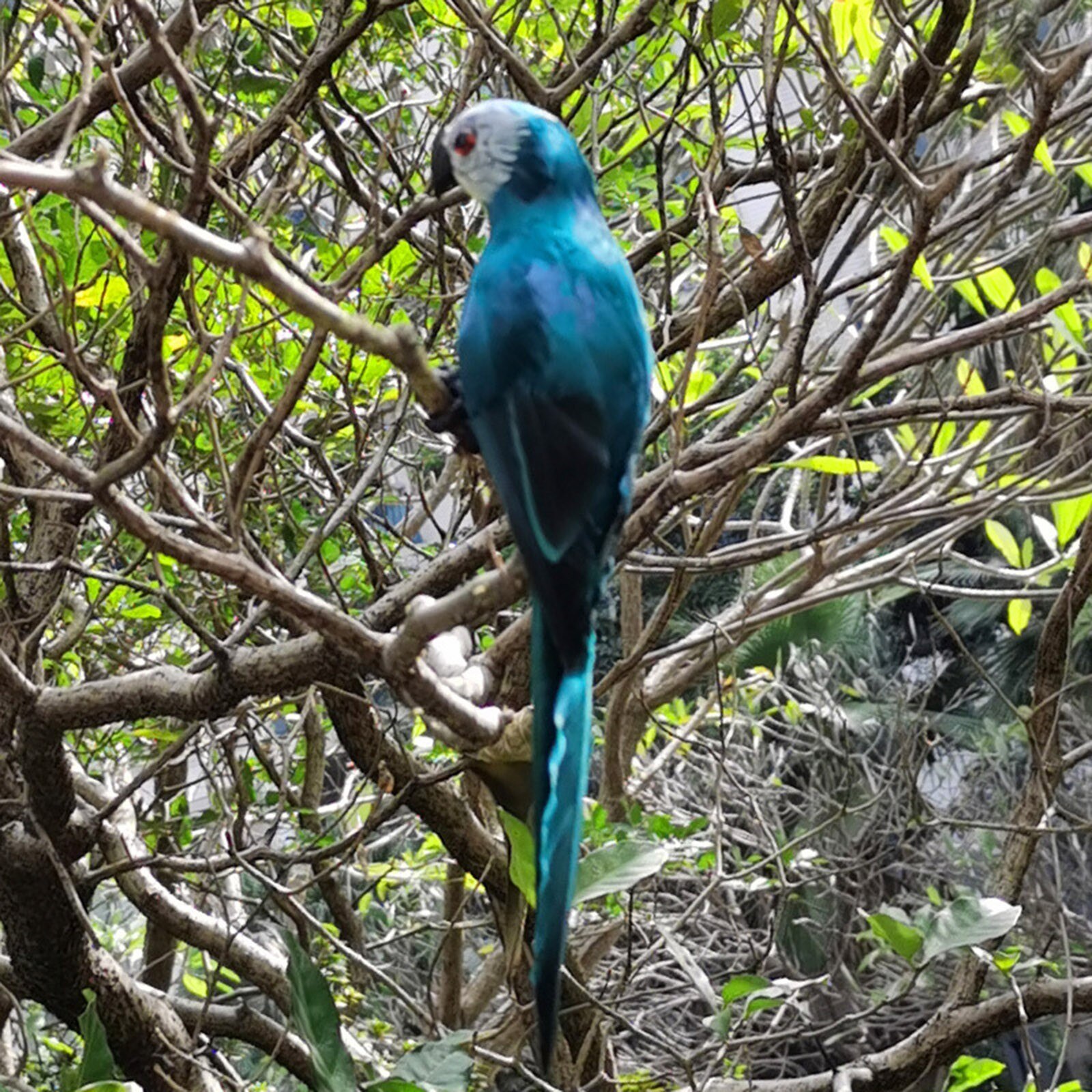 3 Kleur Kunstmatige Vogel Hars Grote Papegaai Vogel Standbeeld Yard Gazon Boom Ornament Opknoping Sculptuur Decoratie Thuis Tuin Craft # w5