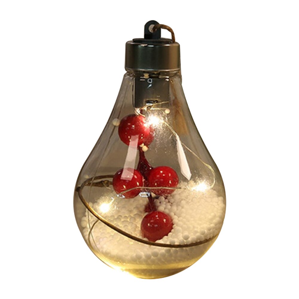 Lichtgevende kerstboombal heldere lichtgevende bal led hanglamp mooie plastic bolvormige lamp: 1