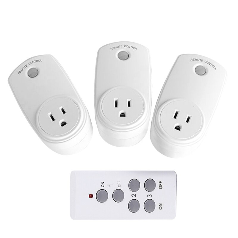 1/2/3/4/5PCS US Plug Smart Switch Socket AC 110V-230V Remote Control Outlet Wireless Switch Socket for Household Appliances: 3 PCS Socket