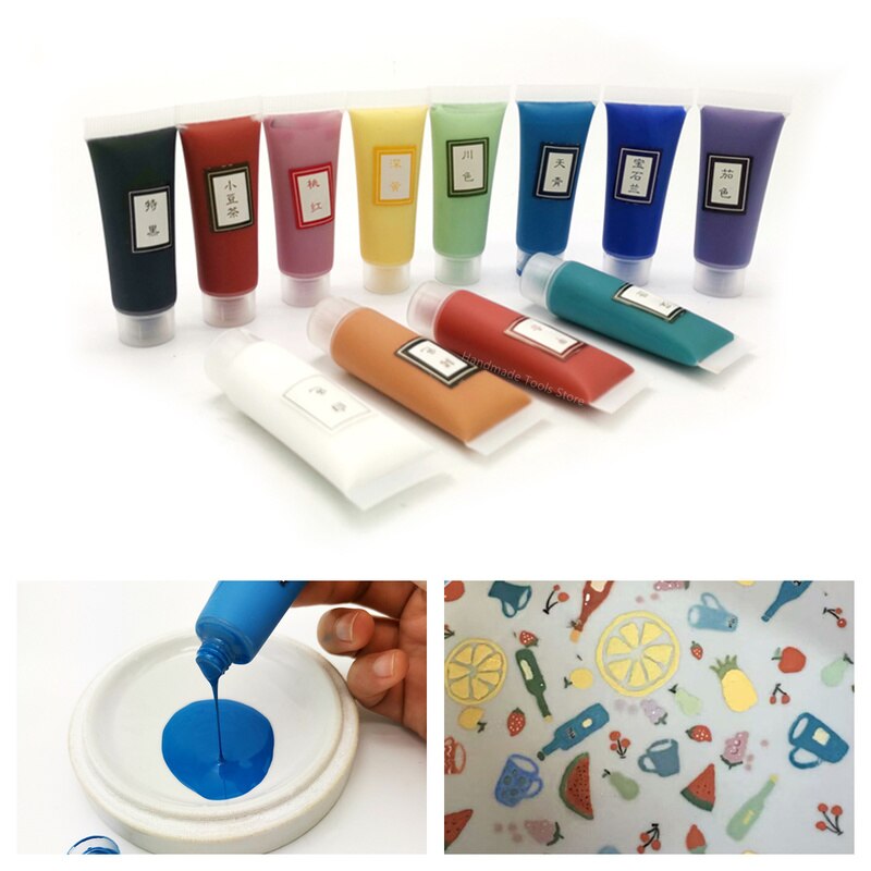 12Colors/Set Ceramic Painting Pigment Overglaze Color Pottery Clay Hand-painted Art Liquid Water-Based Paint DIY 750-850 Degrees