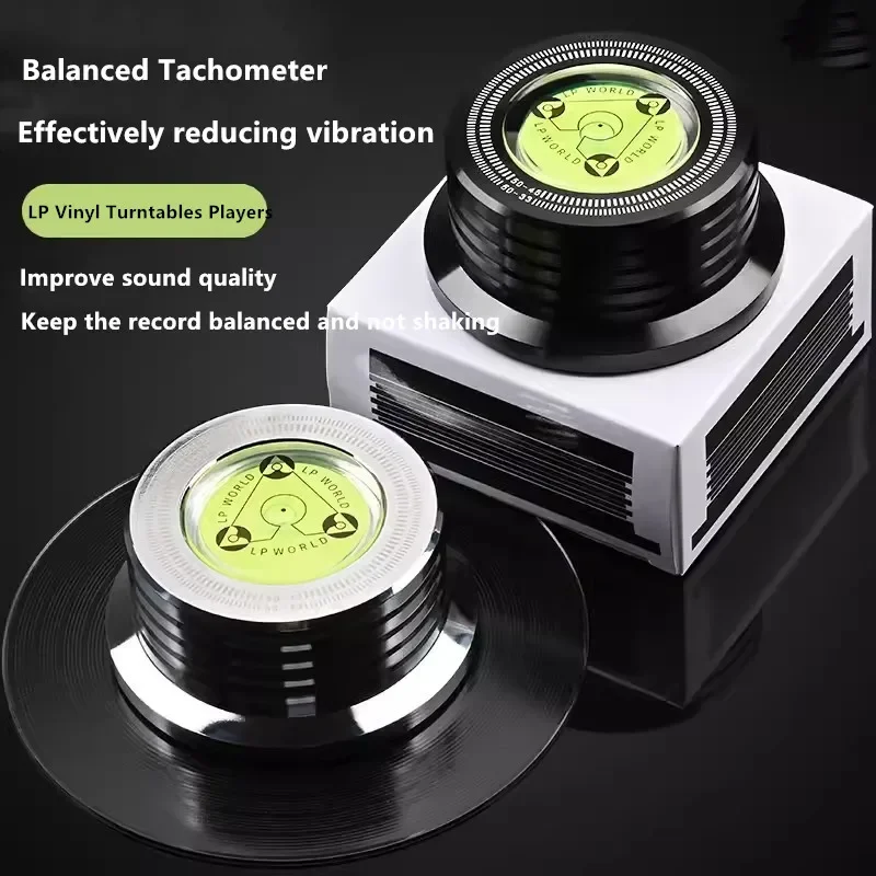 Lp vinyl platespillere musikkspiller 50hz spillere plate universal platespiller stabilisator med nivå tilbehør aluminiumslegering